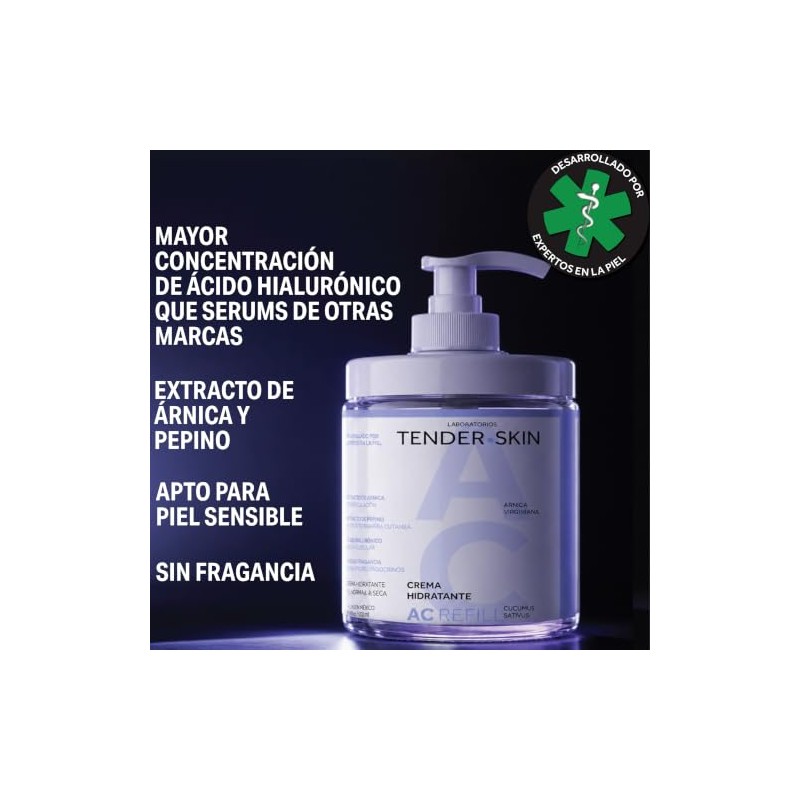 Tenderskin Crema Hidratante de Uso Diario Rostro y Cuerpo AC