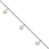 FB JEWELS Solid 925 Sterling Silver Starfish Dangles 9 Inch