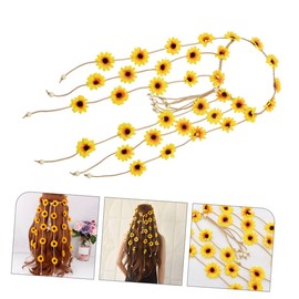 LALAFINA Floral Headband Tassels Sunflower Hair Accessories Stylish Headband for Women Suitable for All Occasions