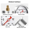 MEASUREMAN 1.5" Liquid Filled Fuel Pressure Gauge, 0-15 PSI Range