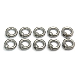 FregocS ENSM4-10p Eye Nut M4 Stainless Steel Convenient Set of 10