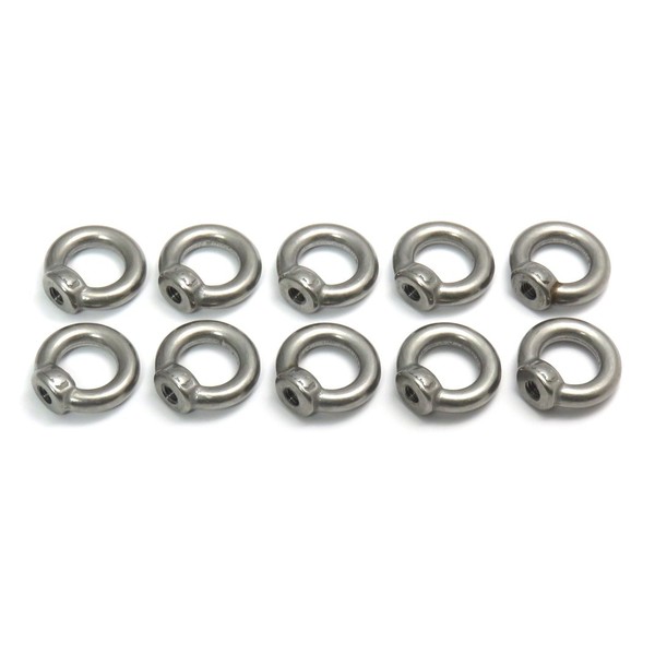 FregocS ENSM4-10p Eye Nut M4 Stainless Steel Convenient Set of