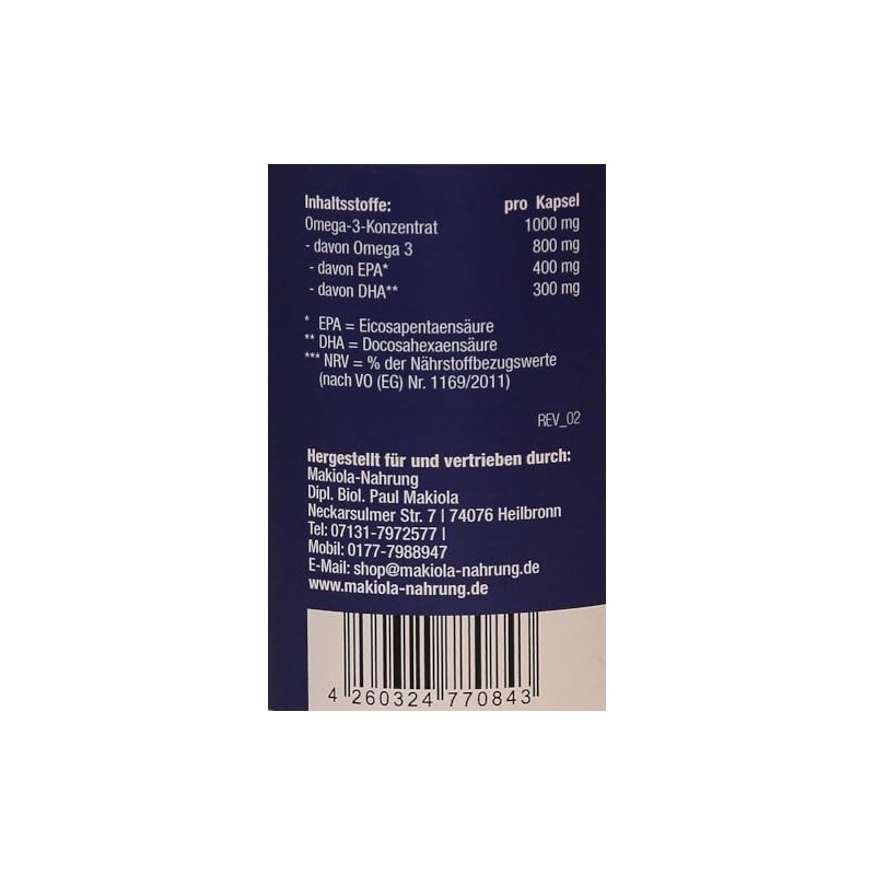Paulemann-Vital Omega 3 Forte Fish Oil - 60 Capsules