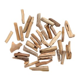 JIHUOO 20 Pcs Natural Driftwood Pieces Branch Slices Craft Sticks Beach Decor for for DIY A