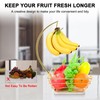 Livabber Countertop Fruit Basket Bowl with Banana Hanger, Modern Standing