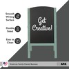 Ilyapa Wooden A-Frame Chalkboard Sidewalk Signs with Rounded Top -