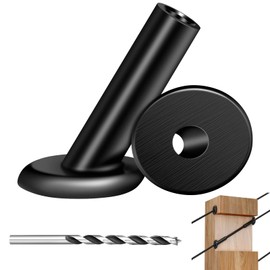 Steel DN Mate 30 Pack 30 Degree Black Angle Beveled Protector Sleeves for 1/8" Wood Post Stair Cable Railing, T316 Marine Grade Stainless Steel, BP30