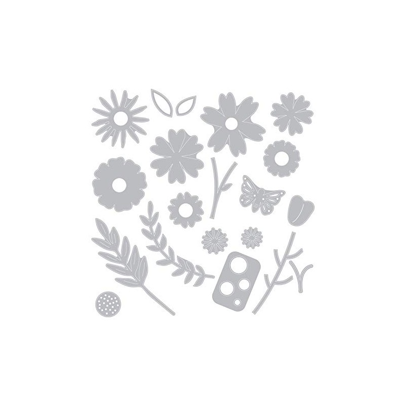 Sizzix Thinlits Die Set 20PK 664455 Petite Petals by Emily