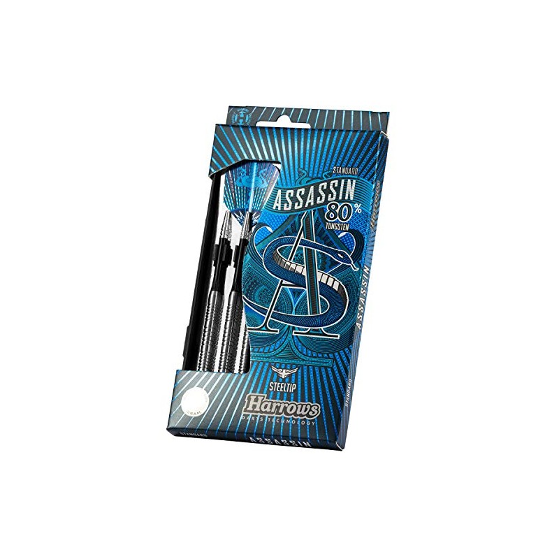 Harrows Mens TUNGSTEN DARTS ASSASSIN - 23gm, Silver, 23g EU