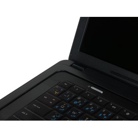 Pashto & Dari - FARSI (Persian) Keyboard Labels ON Transparent Background with Yellow & Blue Lettering (14X14)