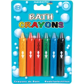 6 x Washable Bath Crayons - SIX COLOURS / COMES IN CASE