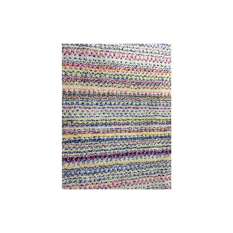Imabari Residual Thread Colorful Striped Face Towels, Set of 5,