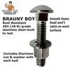 (10) 3/8-16 x 1.5”- 304 (18-8) Grade Stainless Steel Carriage