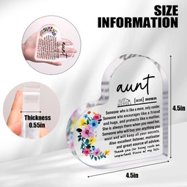 Aunt Gifts from Niece Mothers Day Birthday Christmas Gifts for Aunt Auntie Aunty Titi Best Ever Aunt Definition Decorative Signs & Plaques