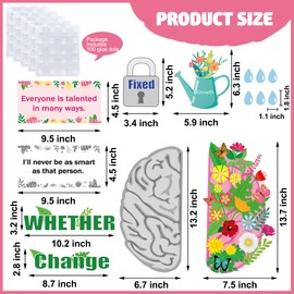 47 PCS Growth Mindset Posters Growth Mindset Bulletin Board Decorations Inspirational Growth Mindset Posters Banners Positive Saying Accents Set for Classroom Home School Wall And Blackboard Decor