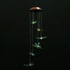 Outdoor Waterproof Solar Panel LED Dragonfly Wind Chimes Home Garden
