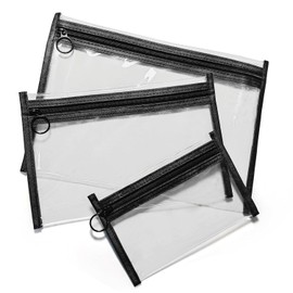 3 Pack Clear Makeup Bags - Organize Your Essentials in Style
