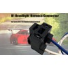 Ajnlx 16ga 2-Wire H1 Headlight Harness Connector Plug Pigtail Compatible