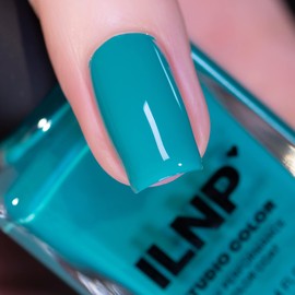 ILNP Retro Teal - Time-Traveling Teal Cream Nail Polish, Studio Color High Performance Color Coat