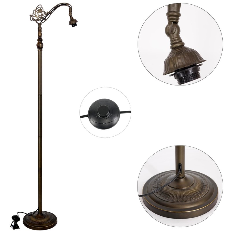 TCODTPOL Tiffany Floor Lamp Base Only, for 12-18 Inch Stained