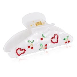 LILIE&WHITE LILIE&WHITE 1PC Red Heart And Cherry Hair Clips For Women Medium Size Hair Claws Clips Hair Accessories