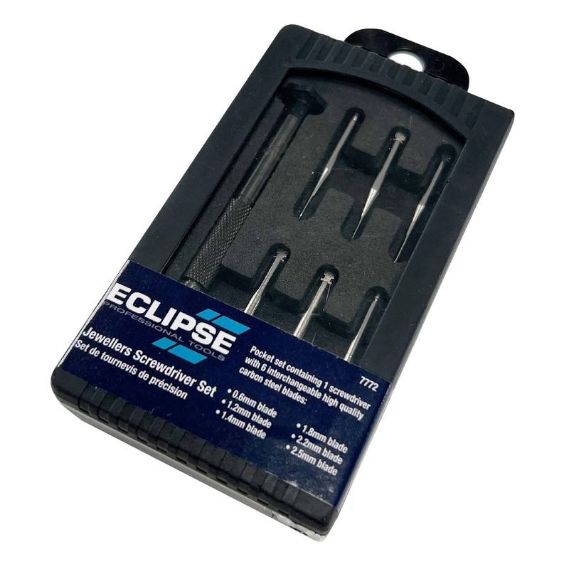 Eclipse 7772 Jewellers Screwdriver Set, Black