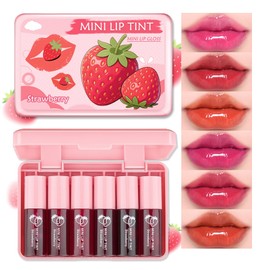 QIUFSSE Lip Tint Stain,6 Colors Lip Stain Long Lasting Waterproof,Multi-use Lip and Cheek Stain,Mini Lipstain Liquid Lipstick,Lightweight tinta para labios,Moisturizing Red Lip Stain Set Lip Makeup