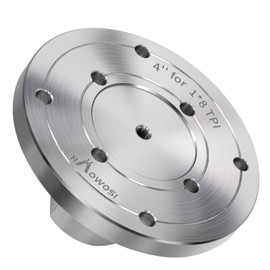 4" Steel Wood Lathe Faceplate,Faceplate for Wood Lathe,Lathe Face Plate Fit for 1" x 8TPI Spindle with Screwchuck