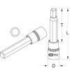 KS Tools 911.1565 3/8" Bit socket hexagon, long, 8mm