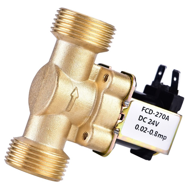 3/4" Solenoid Valve, DC 24V N/C Brass Electric Solenoid Valve