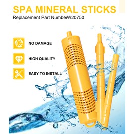 Deargooday Spa Mineral Sticks for All Hot Tubs & Spas Systems up to 500 gallons, Hot Tub Mineral Stick Inserts Filter Cartridge for Pool Care, Replace for W20750 (1 Pack)