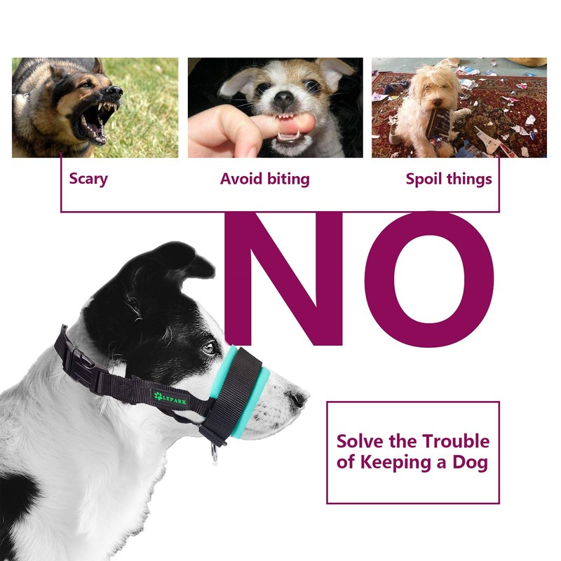 ILEPARK Fabric muzzle to prevent dogs from biting, barking and