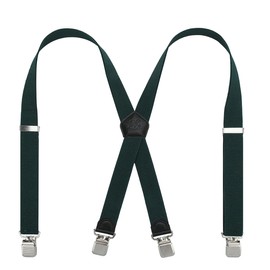 KANGDAI Mens Braces with Very Strong Metal Clips X Style Wide 3.5 cm One Size Heavy Duty Adjustable Suspenders Trouser Braces Salopette Braces with Upgrade Protection Clip