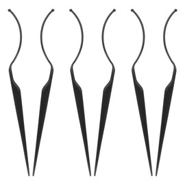 FRCOLOR 6pcs False Eyelash Display Stand Eyelash Applicator Tool Fake Eyelashes False Lashes Accessories for Displaying Stick Fake Eyelash Holder Store Supply Black Acrylic