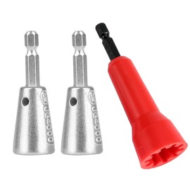 Wire Nut Twister,Wire Twisting Stripping Tools,Wire Twister Tool for Drill,Twister Wire Connector Wire Twisting Tool,2 Pcs Silver and 1 Pcs Red Electrical Wire Twister tool Enhanced Wiring Efficiency