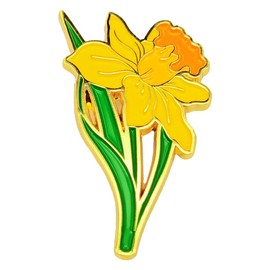 Leraverppy Enamel Pin,Yellow Daffodil Lapel Pin,Hope And Optimism Badge,Pin For Birthday Wedding Anniversary Memorial Funeral Charity Party,Flower Brooch,DIY Decor,Gift For Teens Teacher Nurse Doctors