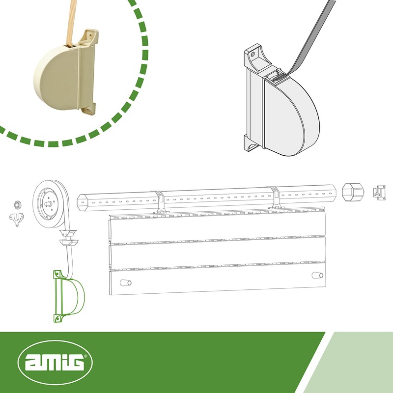 Amig - Surface-Mounted Belt Winder for Roller Shutters | Plastic