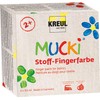 KREUL 28400 Mucki Fabric Finger Paint, Bright Water-based Paints for