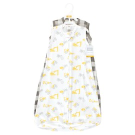 Hudson Baby Unisex Baby Cotton Wearable Sleeping Bag, Sack, Blanket, Construction Vehicles Sleeveless, 12-18 Months