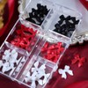 30Pcs Valentine's Day Nail Charms Red Ribbon Bow Nail Charms