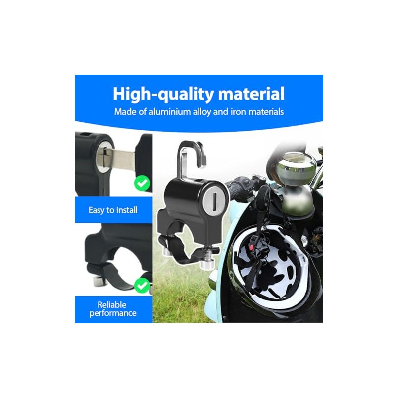 GXGM Motorcycle Helmet Lock Universal Helmet Lock with Keys for