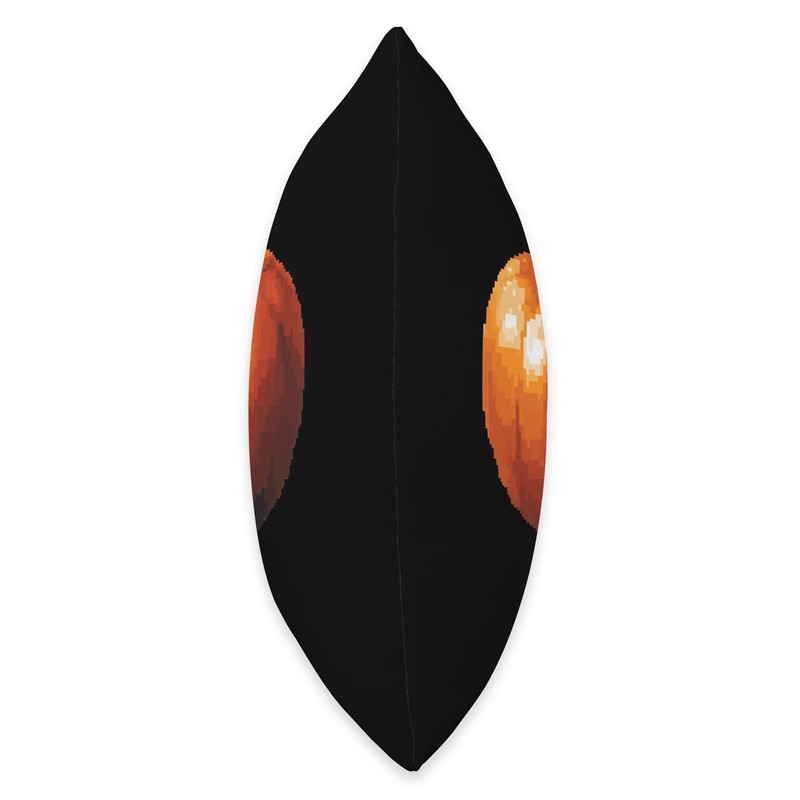 Persimmon Fruit 8 Bit Throw Pillow