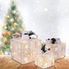 Christmas Lighted Gift Boxes Decorations,Set of 3 Christmas Lighted Gift