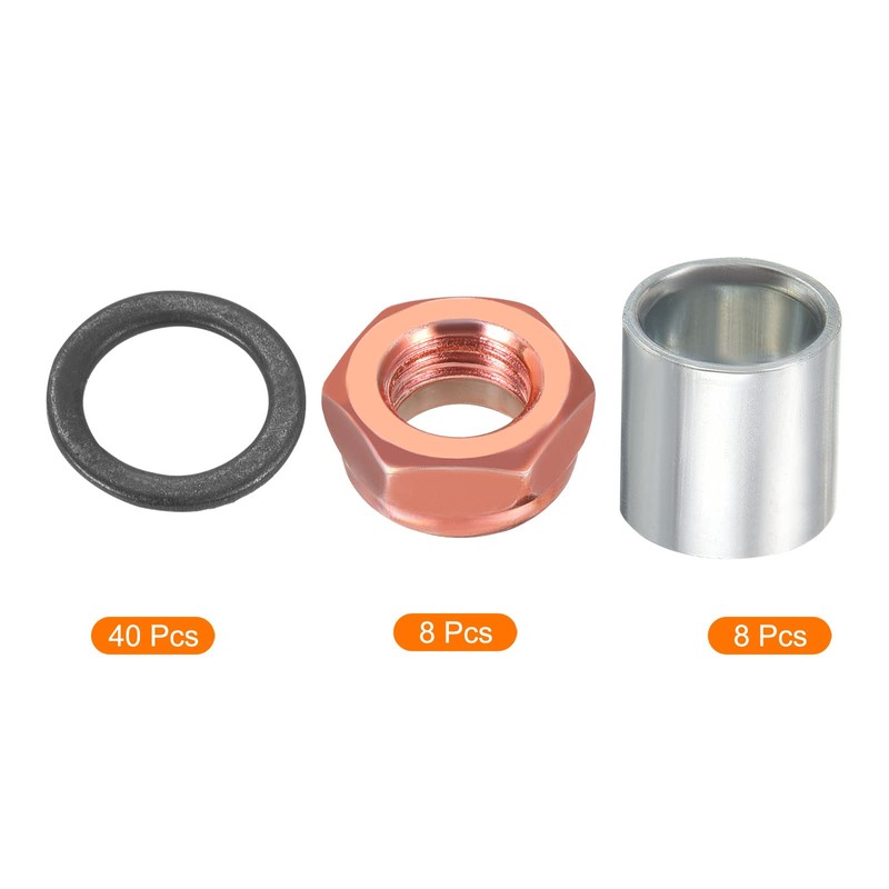 PATIKIL Skateboard Truck Hardware Kit Skateboard Truck Lock Nut Axle