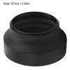 Camera Lens Hood Rubber(Collapsible) + Metal Sun Shade/Shield Protector Cover,