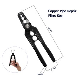 Manual Copper Tube Rounder Flat Tube Repairer Pliers with 6 Hole - for 1/4", 3/8", 1/2", 5/8", 3/4" 7/8" Aluminum Pipe, Refrigerant Copper Tubes and Thin-Wall Steel Tube