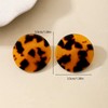Sttiafay Acrylic Large Round Earrings Tortoise Shell Resin Big Circle