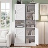 67" H Tall Bathroom Storage Cabinet with 2 Barn Doors