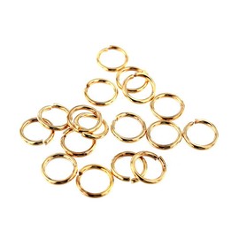 10 Stainless Steel Jump Rings Unsoldered Gold Tone 10mm x 1.5mm Charms Pendants DIY for Necklace Bracelet Jewelry Making