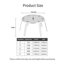 6 Inch PVC Vent Mesh Cover (5.9-6.29"), 304 Stainless Steel Pipe Cap with Anti-Fall Screw Fixation, Secure Lock Termination Vent for Kitchen & Bathroom, Heavy Duty Design, Easy to Install